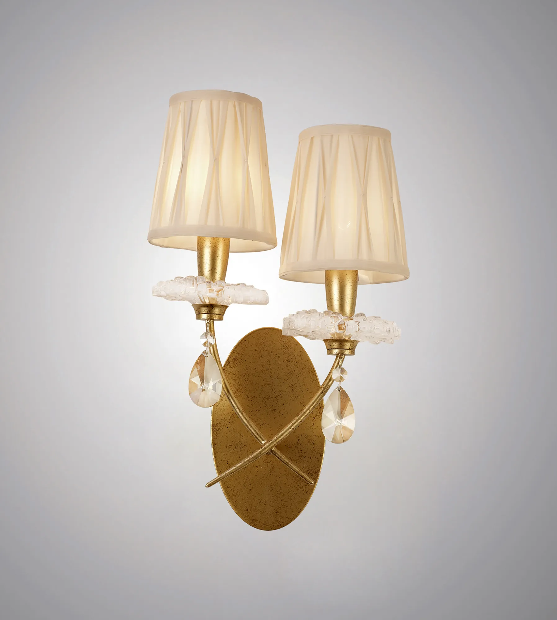 Sophie Gold Wall Lights Mantra Armed Wall Lights